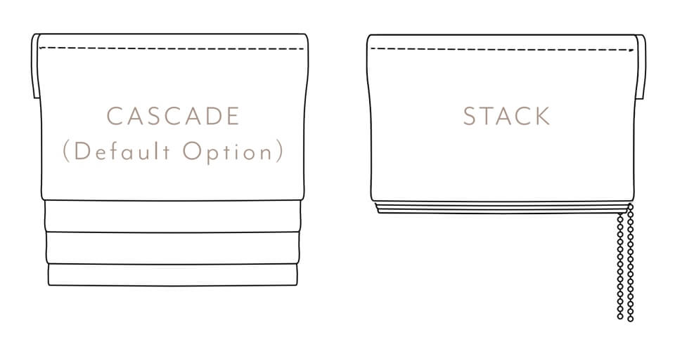 Cascade Stack Roman Blind