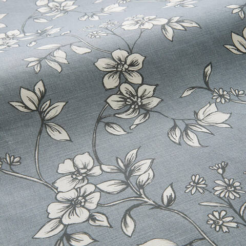 Flora Mist Fabric for Roman Blinds, Curtains, Tie-backs and Cushion Covers