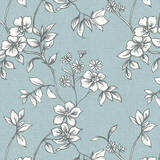 Flora Stone Fabric for Roman Blinds, Curtains, Tie-backs and Cushion Covers