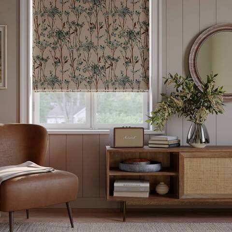 Serene Willow Roman Blind Installation Photo