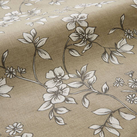 Flora Biscuit Fabric for Roman Blinds, Curtains, Tie-backs and Cushion Covers