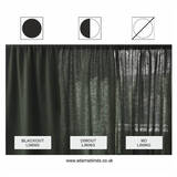 0 Fabric. NO LINING (Unlined) Option for Roman Blinds & Curtains