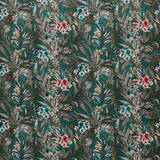 Verdure Teal Fabric for Roman Blinds, Curtains, Tie-backs and Cushion Covers